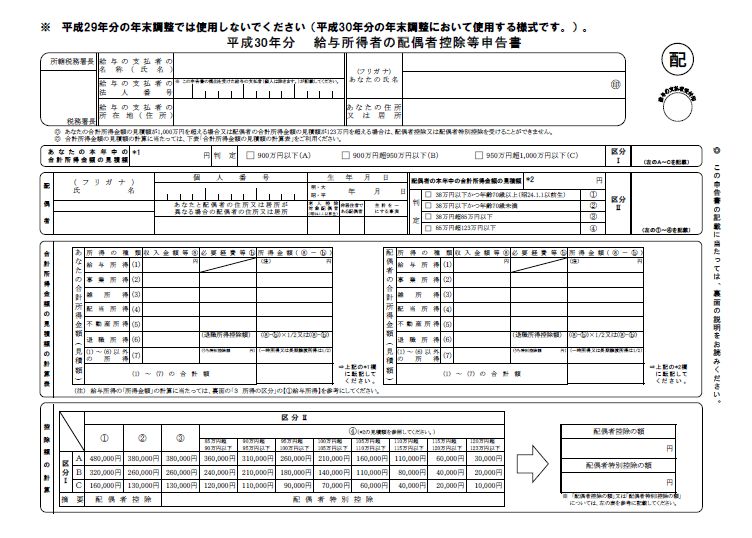 控除 配偶 者 配偶者控除を受けるために ～「申告書」の書き方や「配偶者の税額軽減額の計算書」の計算例～